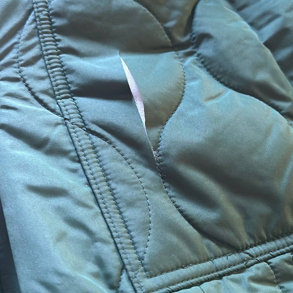 J.Crew Factory City puffer coat AZ561 Green XL - Picture 5 of 6